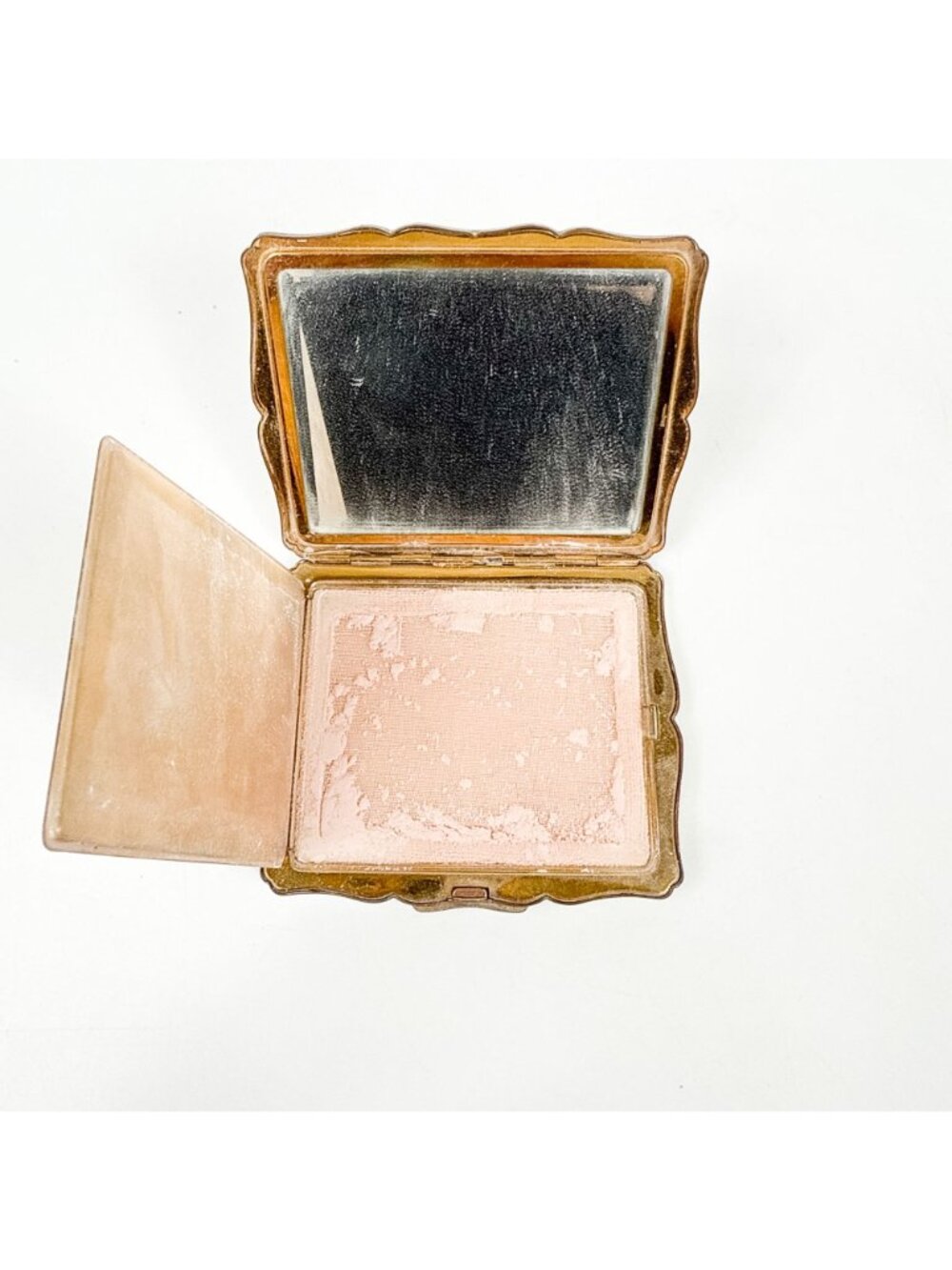 Vintage Stratton England Gold Empress Rectangular Mirror Powder Compact - Picture 5 of 5